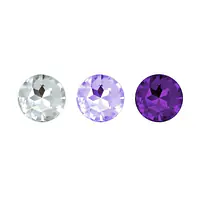 Набір силіконових анальних пробок із кристалом Rianne S: Booty Plug Set Purple, діаметр 3,2см, 3,5см, 4,2см - Master
