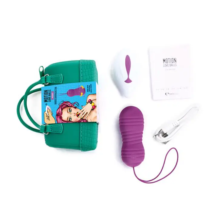 Вагінальні кульки з перлинним масажем FeelzToys Motion Love Balls Foxy з пультом ДК, 7 режимів - Master