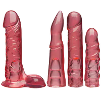 Набір для страпона Doc Johnson Vac-U-Lock Crystal Jellies Set, діаметр 3,8см, 2×4,5см, 5,1 см - Master