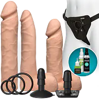Набір для страпона Doc Johnson Vac-U-Lock Dual Density Experienced Set, діаметр 2×7см, 7,7см - Master