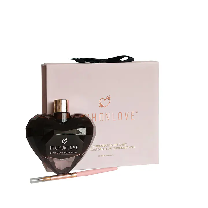 Преміум фарба для тіла HighOnLove Chocolate Body Paint (100 мл) з какао, кофеїном, маслом канабісу - Master