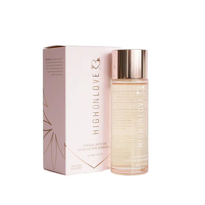 Преміальна олія для ванн HighOnLove Bath Oil - Lavender Honeybee (100 мл) з маслом насіння конопель - Master