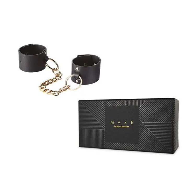 Наручники Bijoux Indiscrets MAZE — Wide Cuffs Black - Master