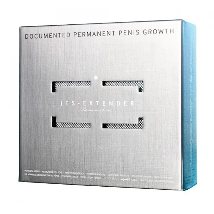 Екстендер для збільшення члена Jes-Extender Titanium, ремінцевий, алюмінієвий кейс - Master