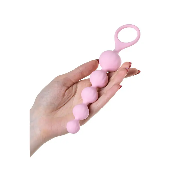 Набір анальних бус Satisfyer Beads Colored, силікон , макс. діаметр 3,3 см і 3,5 см - Master