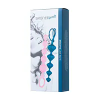 Набір анальних бус Satisfyer Beads Colored, силікон , макс. діаметр 3,3 см і 3,5 см - Master