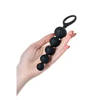 Набір анальних намистин Satisfyer Beads Black, силікон, макс. діаметр 3,3 см та 3,5 см - Master