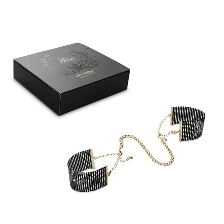 Наручники Bijoux Indiscrets Desir Metallique Handcuffs - Black, металеві, стильні браслети - Master