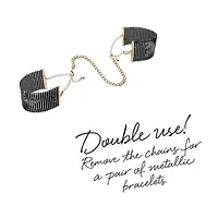Наручники Bijoux Indiscrets Desir Metallique Handcuffs - Black, металеві, стильні браслети - Master