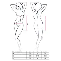 Прозора сорочка приталена Passion TARANEE CHEMISE L/XL, black, трусики - Master