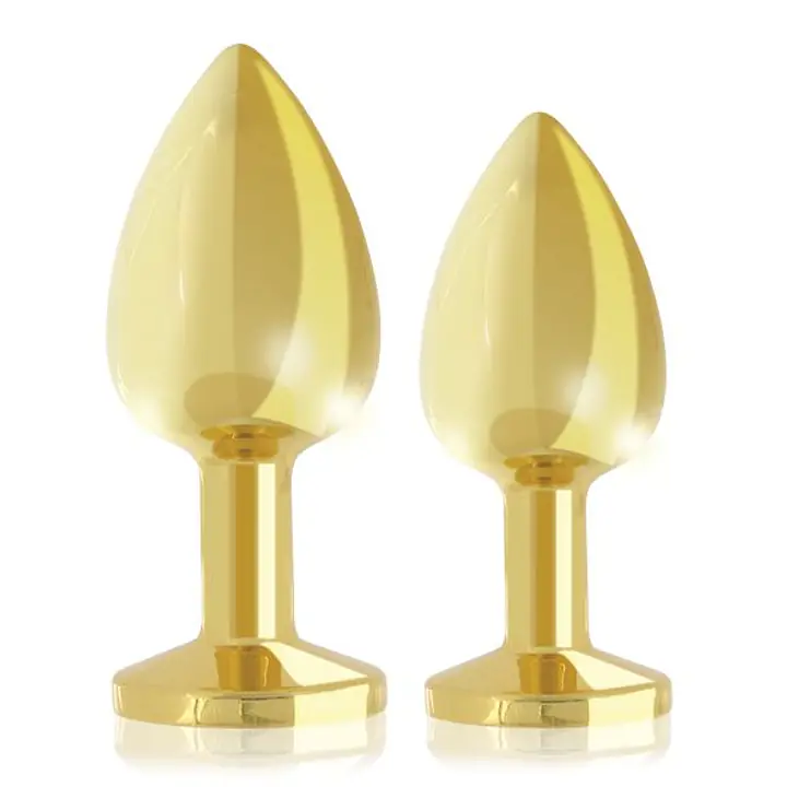 Набір металевих анальних пробок із кристалом RIANNE S – Booty Plug Luxury Set, діаметр 3 та 3,5 см - Master