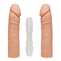 Фалоімітатор подвійний Doc Johnson The D - Double D - 16 Inch - ULTRASKYN, діаметр 4,4 см, Vack-U-Lo - Master