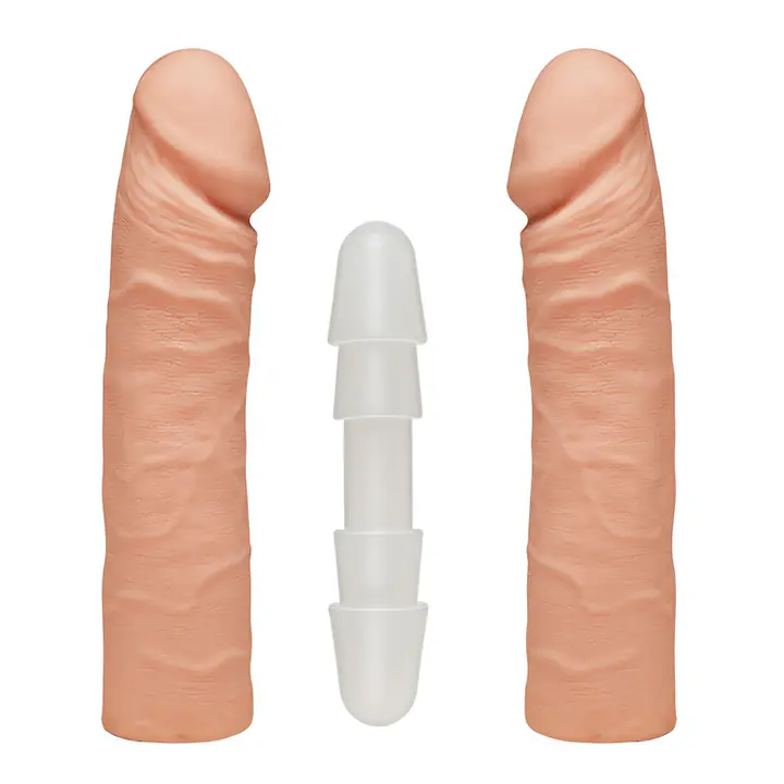 Фалоімітатор подвійний Doc Johnson The D - Double D - 16 Inch - ULTRASKYN, діаметр 4,4 см, Vack-U-Lo - Master
