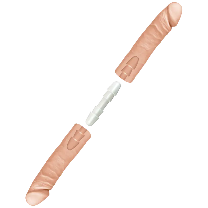 Фалоімітатор подвійний Doc Johnson The D - Double D - 16 Inch - ULTRASKYN, діаметр 4,4 см, Vack-U-Lo - Master