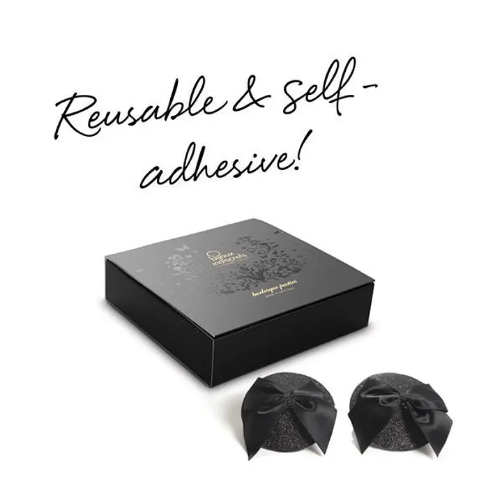 Пестіс Bijoux Indiscrets Burlesque pasties GLITTER and BOW - Master