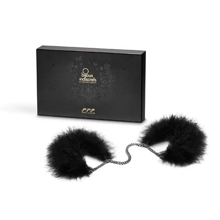 Пухнасті наручники Bijoux Indiscrets Za za zu - feahter handcuffs, пір'яні, подарункова упаковка - Master