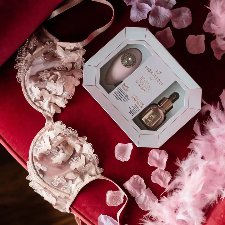 Подарунковий набір HighOnLove&JOPEN: Objects of Desire (краплі для клітора і вібратор з кристалами - Master