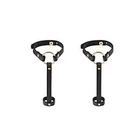 Пара браслетів на зап'ясті і палець Bijoux Indiscrets MAZE Hand Bracelet Harness Black, екошкіра - Master