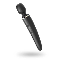 Вібромасажер Satisfyer Wand-er Woman (Black/Gold), водонепроникний, потужний, розмір XXL - Master