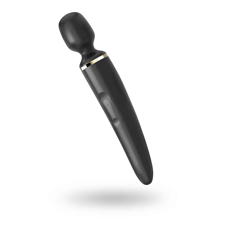 Вібромасажер Satisfyer Wand-er Woman (Black/Gold), водонепроникний, потужний, розмір XXL - Master