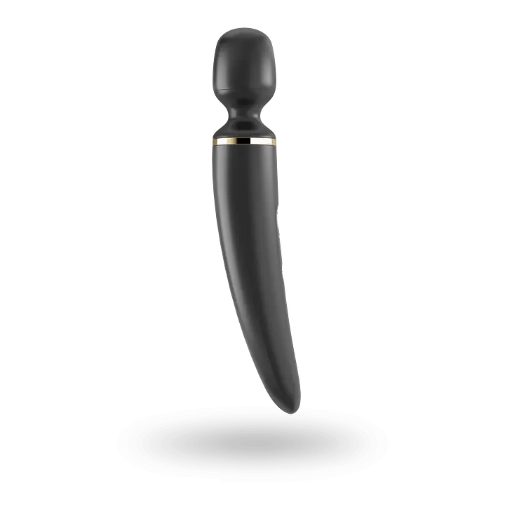 Вібромасажер Satisfyer Wand-er Woman (Black/Gold), водонепроникний, потужний, розмір XXL - Master