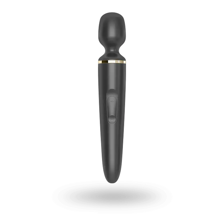 Вібромасажер Satisfyer Wand-er Woman (Black/Gold), водонепроникний, потужний, розмір XXL - Master