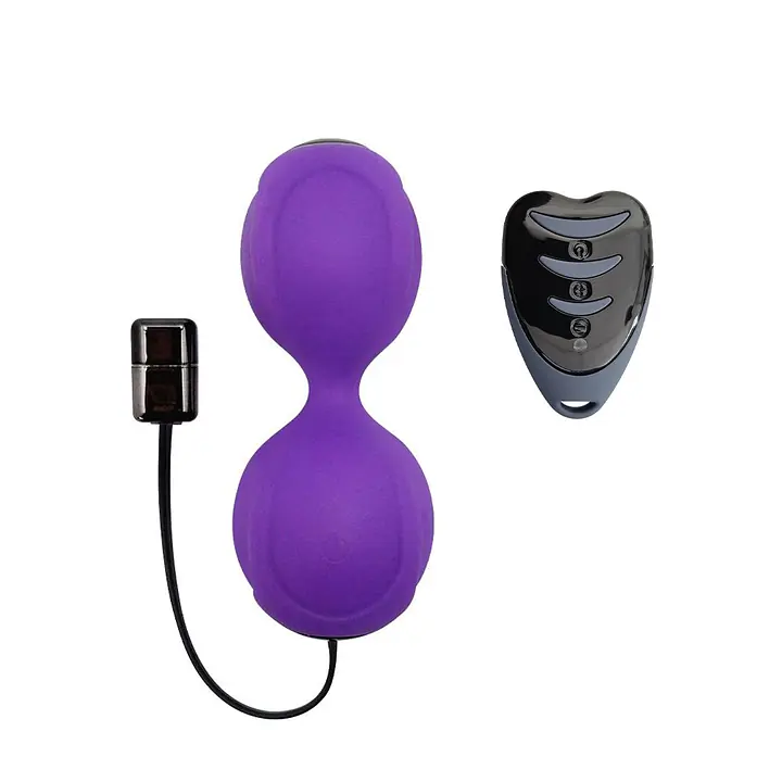 Вагінальні кульки з вібрацією Adrien Lastic Kegel Vibe Purple, діаметр 3,7 см - Master