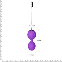 Вагінальні кульки з вібрацією Adrien Lastic Kegel Vibe Purple, діаметр 3,7 см - Master