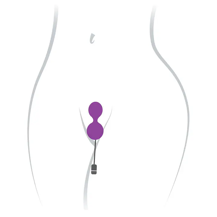 Вагінальні кульки з вібрацією Adrien Lastic Kegel Vibe Purple, діаметр 3,7 см - Master