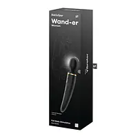 Вібромасажер Satisfyer Wand-er Woman (Black/Gold), водонепроникний, потужний, розмір XXL - Master
