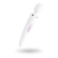 Вібромасажер Satisfyer Wand-er Woman (White/Chrome), водонепроникний, потужний, розмір XXL - Master