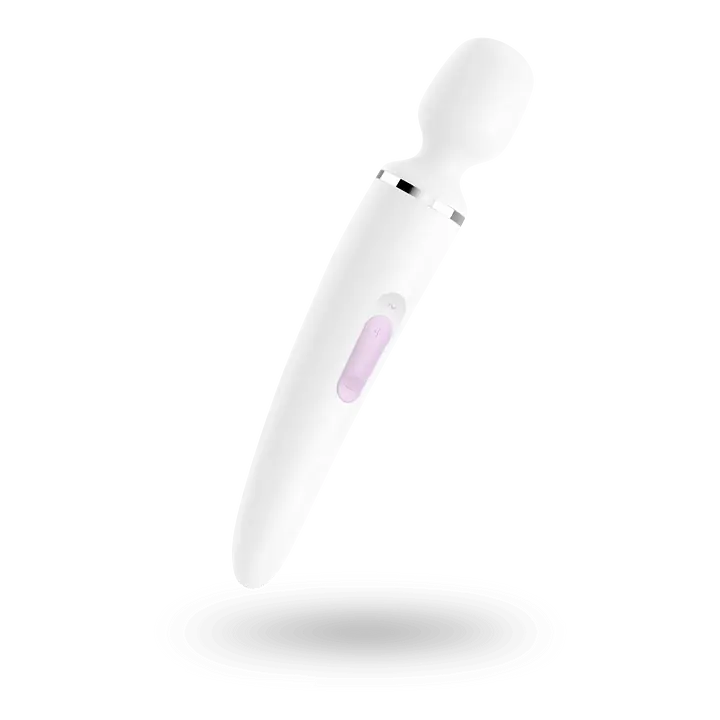 Вібромасажер Satisfyer Wand-er Woman (White/Chrome), водонепроникний, потужний, розмір XXL - Master