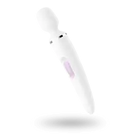 Вібромасажер Satisfyer Wand-er Woman (White/Chrome), водонепроникний, потужний, розмір XXL - Master
