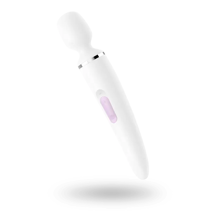 Вібромасажер Satisfyer Wand-er Woman (White/Chrome), водонепроникний, потужний, розмір XXL - Master