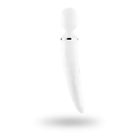 Вібромасажер Satisfyer Wand-er Woman (White/Chrome), водонепроникний, потужний, розмір XXL - Master