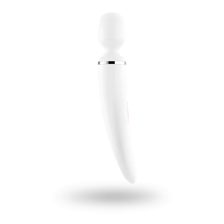 Вібромасажер Satisfyer Wand-er Woman (White/Chrome), водонепроникний, потужний, розмір XXL - Master