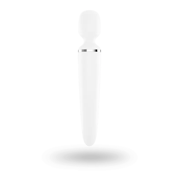 Вібромасажер Satisfyer Wand-er Woman (White/Chrome), водонепроникний, потужний, розмір XXL - Master