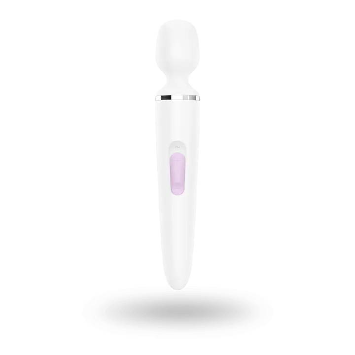 Вібромасажер Satisfyer Wand-er Woman (White/Chrome), водонепроникний, потужний, розмір XXL - Master