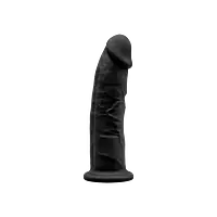 Фалоімітатор SilexD Robby Black (MODEL 2 size 6in), двошаровий, силікон + Silexpan, діаметр 3,5см - Master