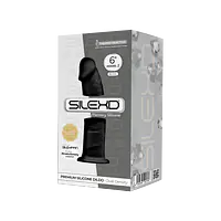 Фалоімітатор SilexD Robby Black (MODEL 2 size 6in), двошаровий, силікон + Silexpan, діаметр 3,5см - Master