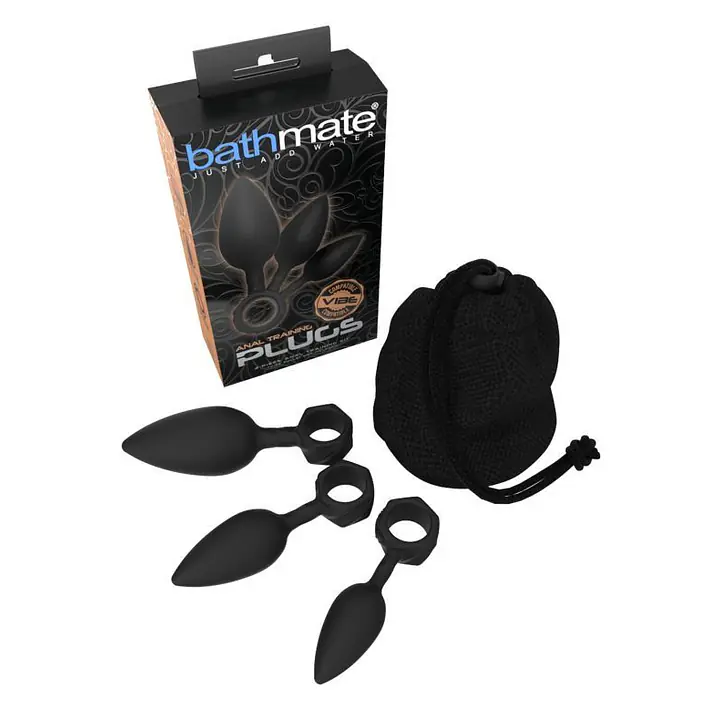Набір анальних пробок Bathmate Anal Training Plugs, діаметр 2,5 см - 3,1см - 3,8см - Master
