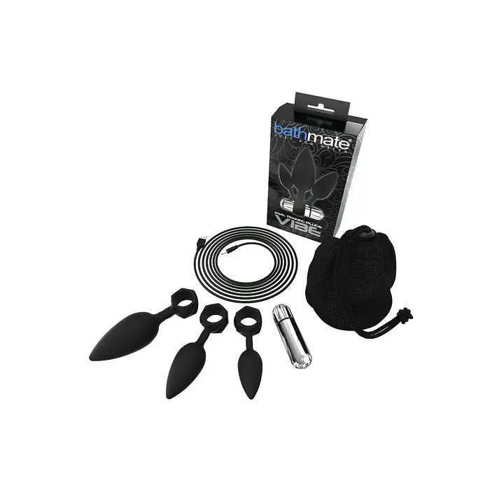 Набір анальних вібропробок Bathmate Anal Training Plugs VIBE, діаметр 2,5 см - 3,1см - 3,8см - Master