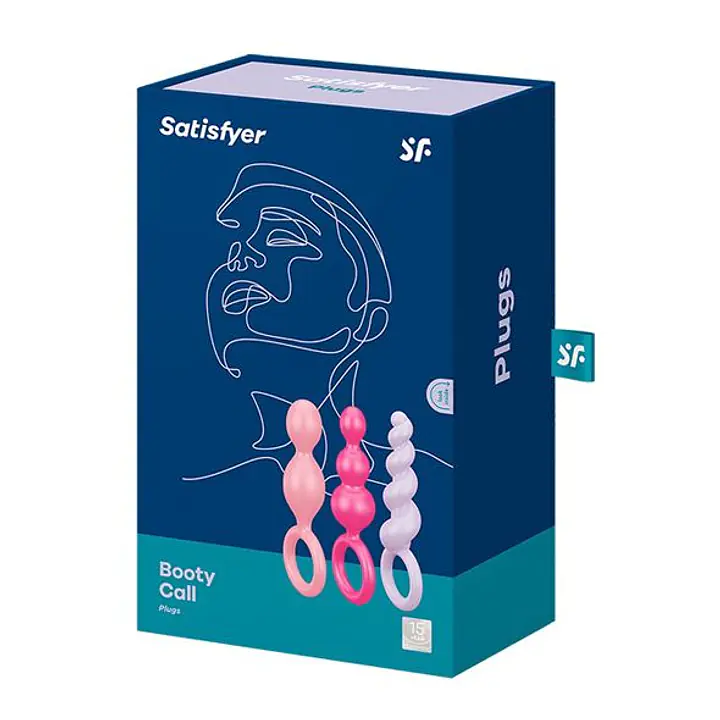 Набір анальних іграшок Satisfyer Plugs (set of 3) - Booty Call, макс. діаметр 3 см - Master