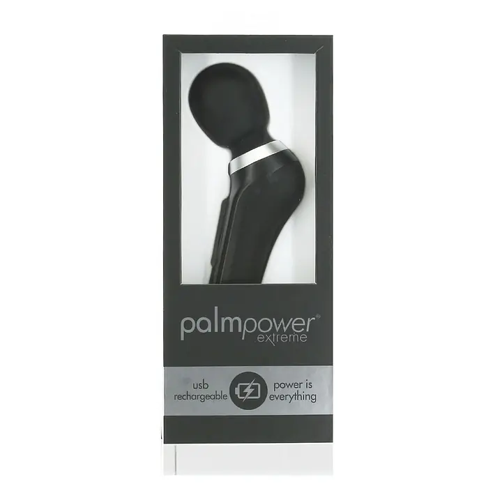 Потужний вібромасажер PalmPower Extreme - Black, 7 режимів, гнучка головка, перезаряджуваний - Master