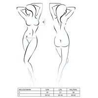 Комплект білизни Passion MELISSA BIKINI S/M, black, ліф зі шнурівкою і трусики стрінги - Master