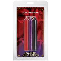 БДСМ свічки низькотемпературні Doc Johnson Japanese Drip Candles - 3 Pack Multi-Colored - Master