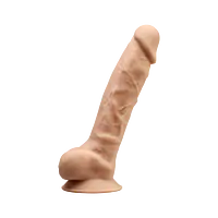 Фалоімітатор SilexD Vetus Flesh (MODEL 1 size 8in), двошаровий, силікон + Silexpan, діаметр 4,2см - Master