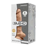 Фалоімітатор SilexD Vetus Flesh (MODEL 1 size 8in), двошаровий, силікон + Silexpan, діаметр 4,2см - Master