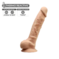 Фалоімітатор SilexD Vetus Flesh (MODEL 1 size 8in), двошаровий, силікон + Silexpan, діаметр 4,2см - Master