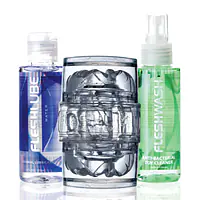 Мастурбатор Fleshlight Quickshot Vantage Value Pack: змазка і засіб для чищення - Master